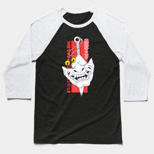 Japanese Oni Mask Baseball T-Shirt